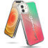 Фото #1 товара Чехол для смартфона Ringke Fusion Design для iPhone 12 mini, розово-зеленый