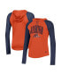 ფოტო #1 პროდუქტის Women's Orange Auburn Tigers Gameday Mesh Performance Raglan Hooded Long Sleeve T-shirt