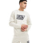 Фото #2 товара Armani EA7 large chest logo sweatshirt in beige co-ord