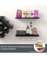 Set of 5 Wall Mount Black Wine Rack Set with Storage Shelves