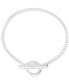 ფოტო #1 პროდუქტის Sterling Silver Logo-Etched Link Bracelet