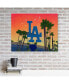 Los Angeles Dodgers Stretched 20" x 24" Canvas Giclee Print - Designed by Artist Maz Adams