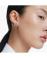 ფოტო #5 პროდუქტის Mixed Cuts, Mini, White, Mixed Metal Finish Hyperbola Hoop Earrings