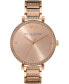 ფოტო #1 პროდუქტის Women's T-Bar Carnation Gold-Tone Stainless Steel Bracelet Watch 32mm