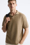 VERTICAL TEXTURED POLO SHIRT