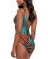 Фото #3 товара Women's Tamara Tigre Its A Wrap Underwire One-Piece Swimsuit