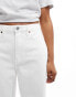 Abercrombie & Fitch wide fit high waist jeans in white Sauberes Weiß, W30 - фото #10