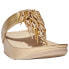 Фото #1 товара Шлепанцы Fitflop Rumba Beaded Metallic Toe-Post Platino