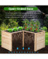 Фото #7 товара L-Shaped Deep Root Planter Box Wooden Raised Garden Bed with Open-Ended Base