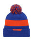 ფოტო #3 პროდუქტის Men's Royal Florida Gators Sideline Team Cuffed Knit Hat with Pom