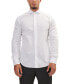 Men's Modern Spread Collar Textured Fitted Shirt