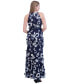 Women's Embroidered-Floral Sleeveless Gown