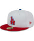 Фото #4 товара Men's White, Red Los Angeles Dodgers Undervisor 59FIFTY Fitted Hat