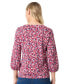 Petite Floral-Print 3/4-Sleeve Blouse