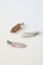 3-pack of pearly hair clips