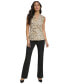 ფოტო #4 პროდუქტის Women's Printed Sleeveless V-Neck Top