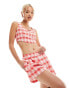 Фото #8 товара Something New X Chloe Frater skort co-ord in red check