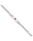 ფოტო #2 პროდუქტის Sterling Silver Rhodium-plated Medical ID Curb Link Bracelet