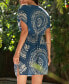 ფოტო #2 პროდუქტის Women's Sapphire Boho V-Neck Dolman Sleeve Mini Beach Dress