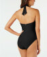 Фото #2 товара Tommy Hilfiger 259145 Women's Halter Black One Piece Swimsuit Size 4