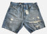 Фото #4 товара Levi's Men's Premium 501 '93 Distressed Shorts Denim Cut Off Size 36 Light Blue