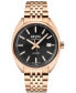 ფოტო #1 პროდუქტის Men's Five Points Swiss Automatic Rose Gold-Tone Stainless Steel Watch 40mm