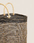 Large raffia beach tote bag