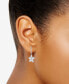 ფოტო #2 პროდუქტის Lab Grown Diamond Pear, Marquise & Round Flower Dangle Hoop Earrings (1-3/4 ct. t.w.) in 14k White, Yellow or Rose Gold