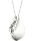 Фото #6 товара Twinkling Diamond Star diamond Teardrop Halo 18" Pendant Necklace (3/4 ct. t.w.) in 10k White Gold