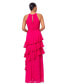 ფოტო #2 პროდუქტის Women's Tiered Ruffled Chiffon Gown