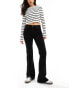 Bershka high waisted flared jeans in black