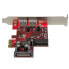 Фото #9 товара StarTech.com 4-port PCI Express USB 3.0 card - 2 external - 2 internal - SATA power - PCIe - SATA,USB 3.2 Gen 1 (3.1 Gen 1) - Full-height / Low-profile - Metallic - Red - 3 m - 1920042 h