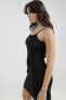 Фото #6 товара Sportswear Essential Ribbed Dar Kesim Siyah Kadın Elbise
