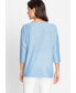 ფოტო #3 პროდუქტის Women's 3/4 Sleeve Boat Neck Micro Striped T-Shirt