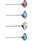 ფოტო #2 პროდუქტის 4-Pc. Set Fine Crystal Stud Earrings in Sterling Silver, Created for Macy's
