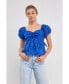 Фото #2 товара Women's Floral Bow Tied Top