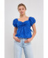 ფოტო #2 პროდუქტის Women's Floral Bow Tied Top