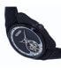ფოტო #2 პროდუქტის Men Roman Leather Watch - Black, 46mm