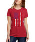 Фото #1 товара Women's Premium Blend Word Art Heart Flag T-Shirt
