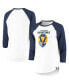 Women's Navy, White Las Vegas Aviators Three-Quarter Sleeve Baseball T-shirt Синий, M - фото #1