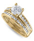 ფოტო #1 პროდუქტის Diamond (1-1/2 ct. t.w.) Channel-Set Bridal Set in 14K White, Yellow or Rose Gold