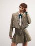 Фото #5 товара ASOS DESIGN boxy blazer in brown check