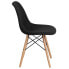Фото #1 товара Elon Series Genoa Black Fabric Chair With Wood Base