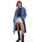 Levi's Spade relaxed fit belted denim trench coat in dark blue Синий, M - фото #4