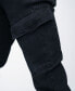 Фото #5 товара Брюки Lazer мужские узкие стрейч-джинсы с карго-мотоеными элементами