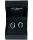 ფოტო #2 პროდუქტის EFFY® Onyx Oval Stud Earrings in Sterling Silver