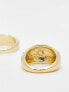 Фото #6 товара Pieces exclusive 2 pack chunky rings in gold