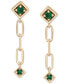 ფოტო #6 პროდუქტის 3-Pc. Set Lab-Grown Multi-Gemstone Linear Chain Drop Earrings (1-1/5 ct. t.w.) in 14k Gold-Plated Sterling Silver
