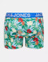 Фото #4 товара Jack & Jones 3 pack trunks with pineapple print in blue