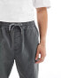 ASOS DESIGN straight leg pull on trouser in charcoal